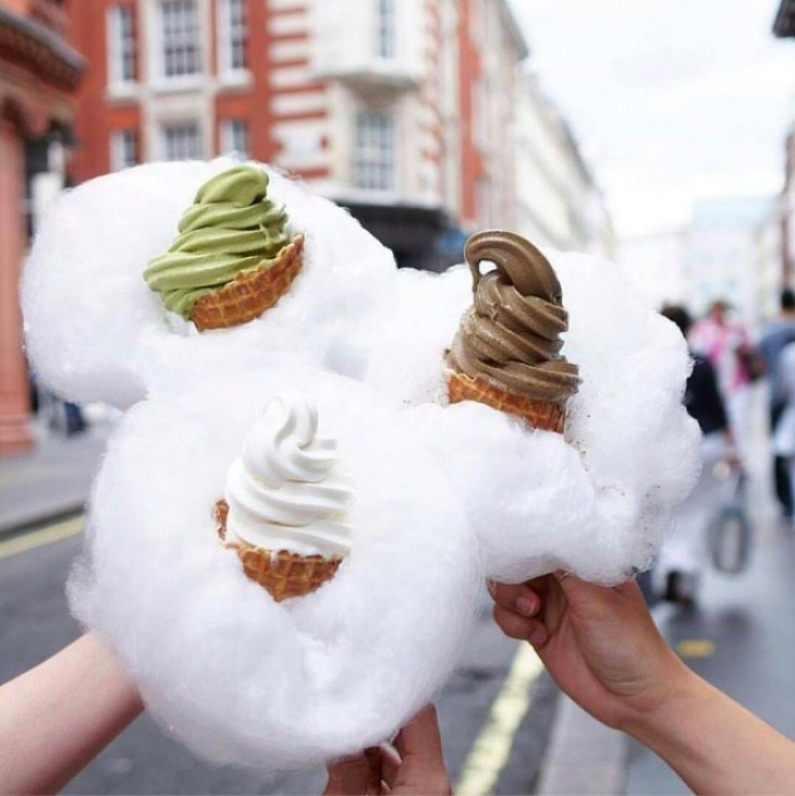 This London Cafe Is Serving Ice Cream On Candy Floss Clouds 1