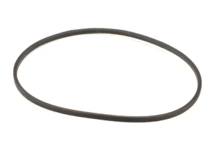 a black rubber band on a white background