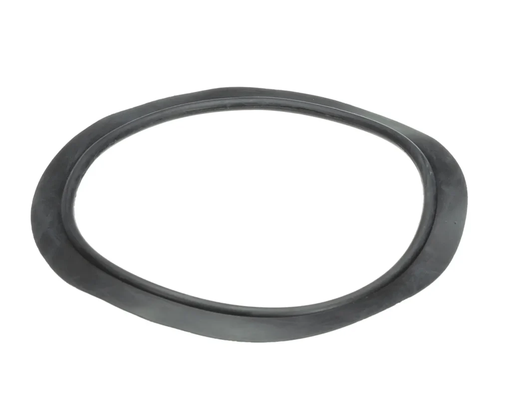 a black rubber ring on a white background