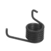 a black coil spring on a white background