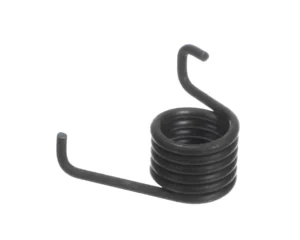 a black coil spring on a white background