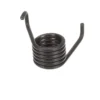 a black coil on a white background