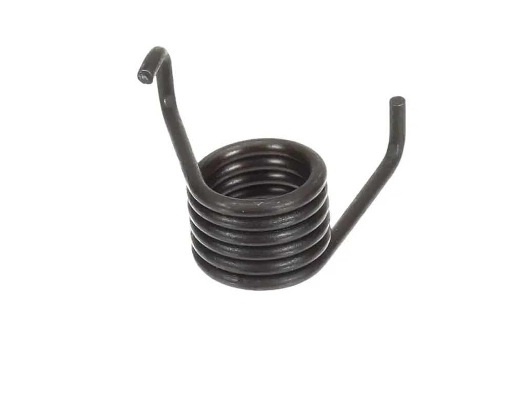 a black coil on a white background