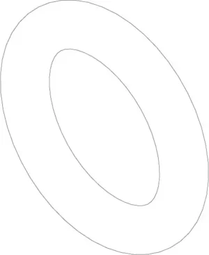 a black and white circular object