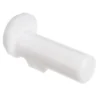 a white plastic object with a round cap