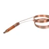 a copper wire on a white background