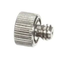 a metal object with a screw