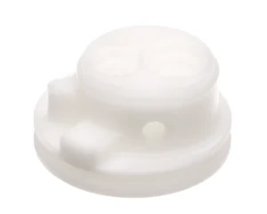 a white plastic object with holes