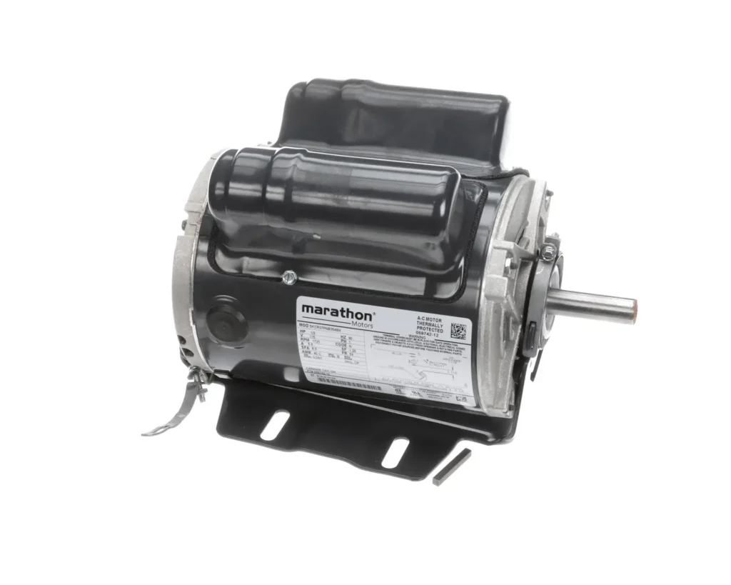 a black and silver electric motor