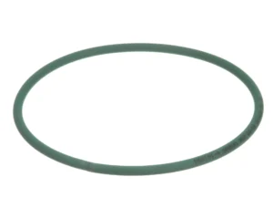 a green rubber ring on a white background