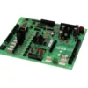 a green circuit board with many different components