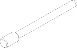 a white rectangular object with a clear strip