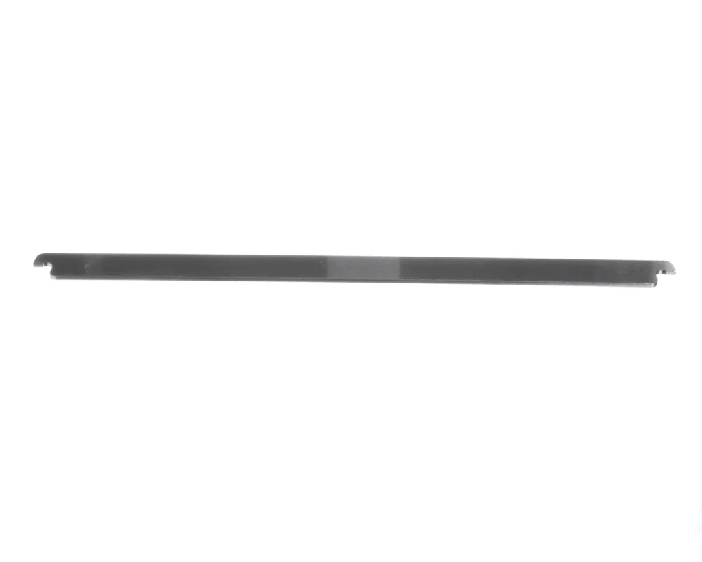 a black plastic strap on a white background