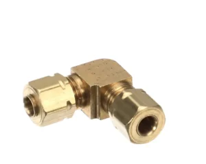 a gold metal pipe connector