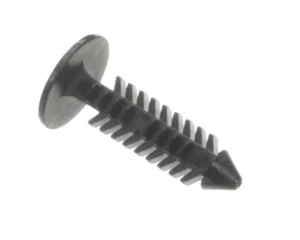 a black plastic dowel with a point