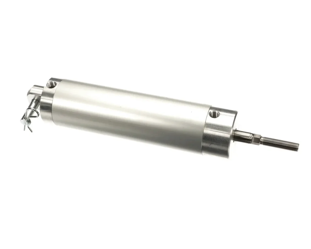 a silver cylinder with a screw