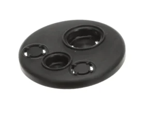 a black circle with holes