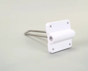 a white object with metal legs