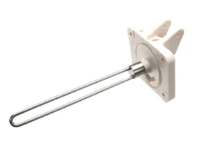 a white object with two metal rods