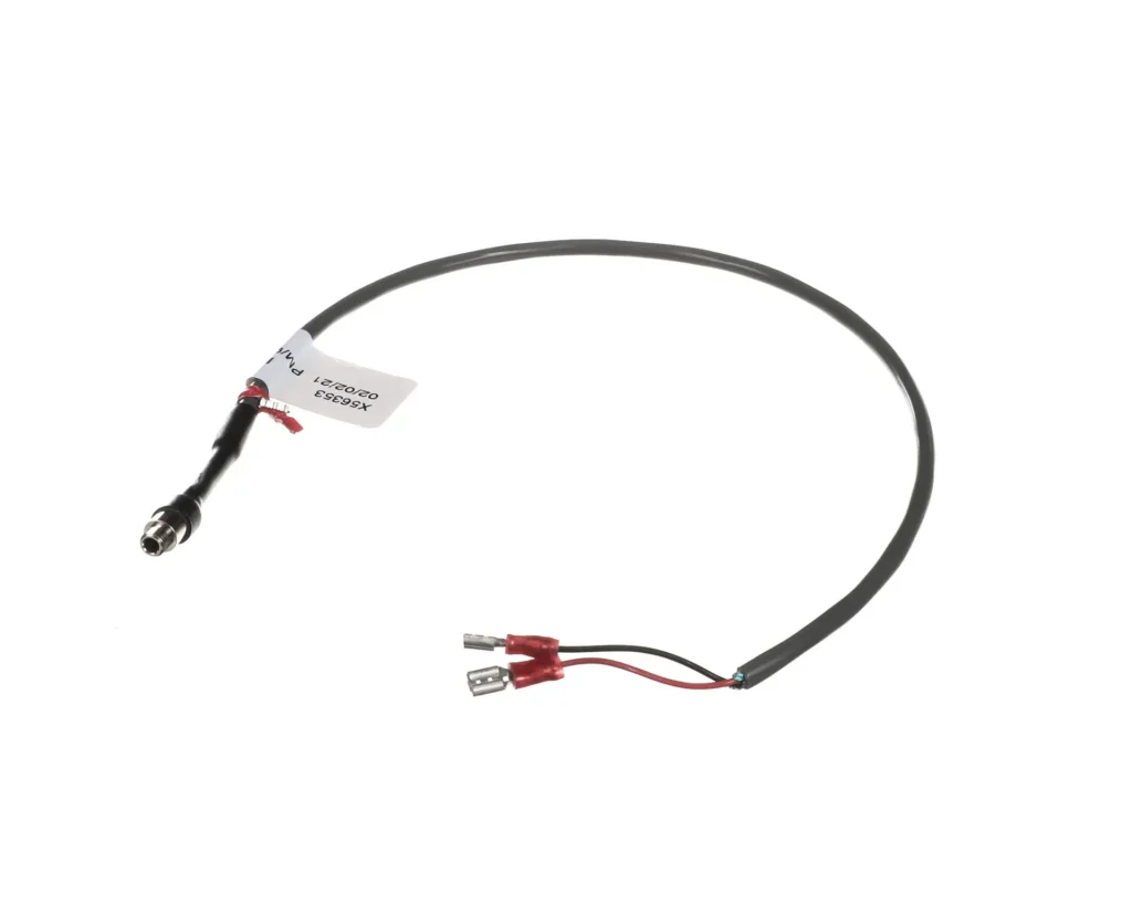 a black wire with red and black wires