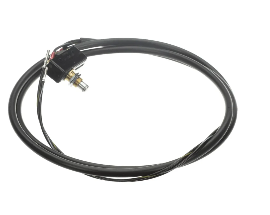 a black wire with a metal connector