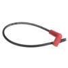 a black and red cable with a red lock