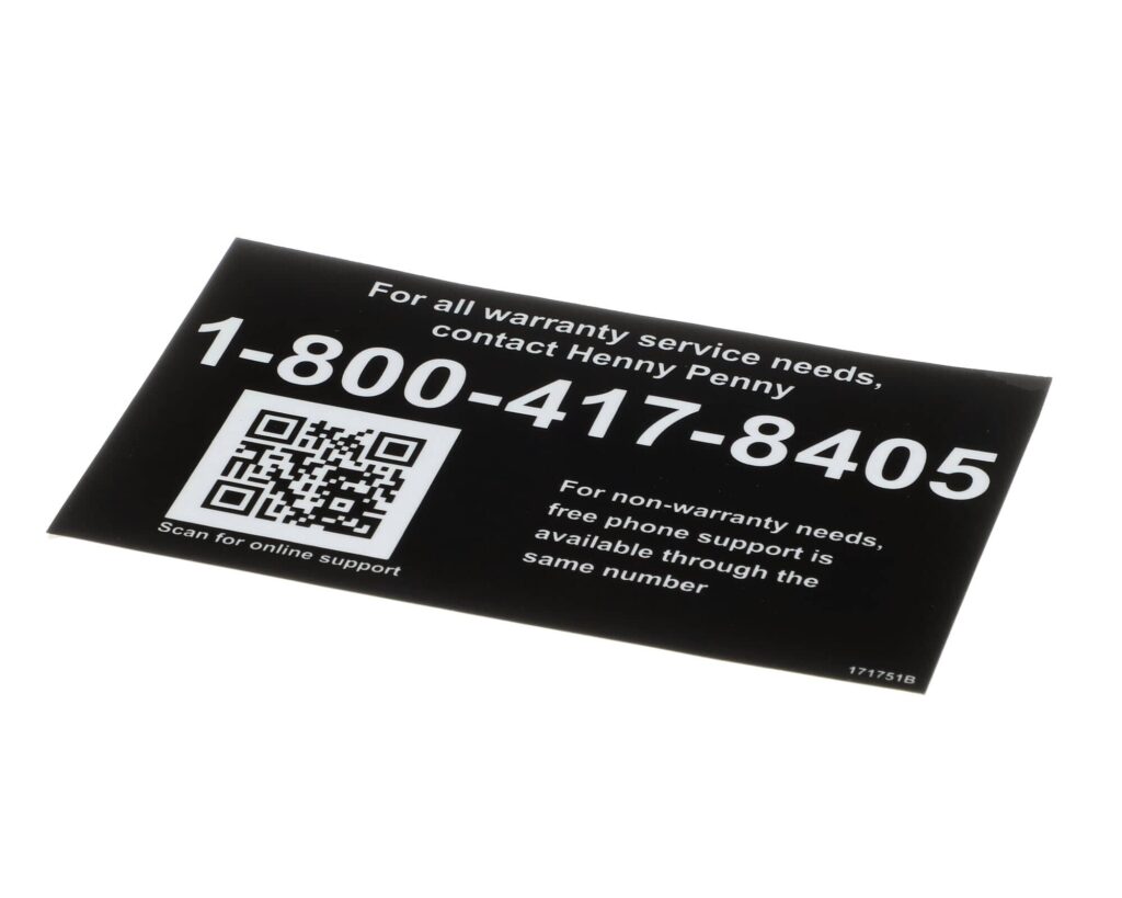 Henny Penny Label-Tech Support, US-CAN
