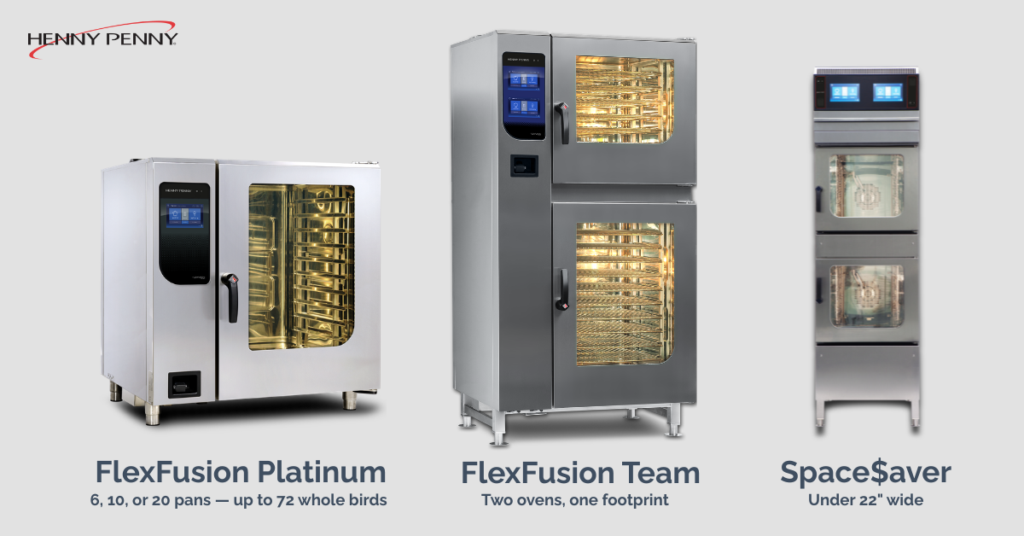 Henny Penny combi lineup, Space$aver, Platinum, and Team Combi