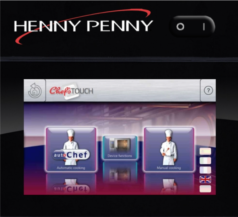 Henny Penny Chef's Touch combi oven touchscreen control panel