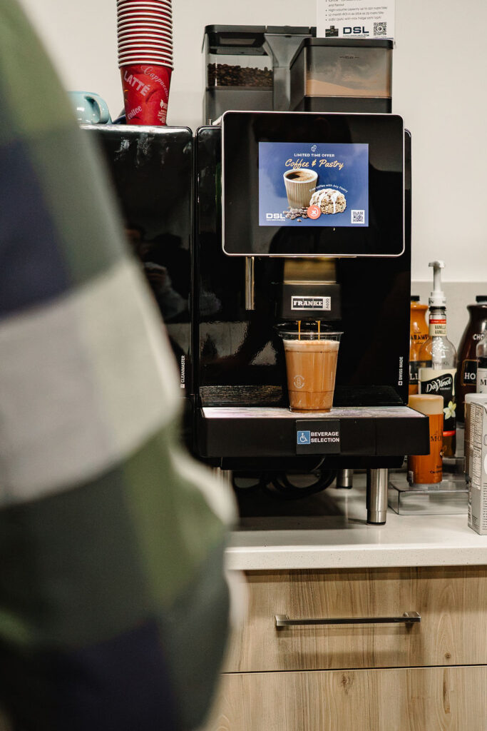 Self-serve Franke automatic espresso machine bean-to-cup